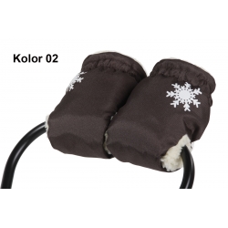 Uniwersalne wełniane mufki na dłonie do wózka i sanek