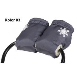 Uniwersalne wełniane mufki na dłonie do wózka i sanek