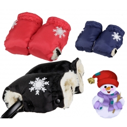 Uniwersalne wełniane mufki na dłonie do wózka i sanek